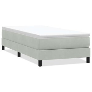 vidaXL Sommier à lattes de lit sans matelas gris clair 90x220 cm