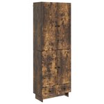vidaXL Ensemble de Meubles 2 Pièces Chêne fumé 66 x 34 5 x 95 cm