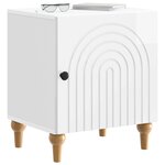 vidaXL Cabinet de chevet 2 pc Blanc brillant 43 x 34 5 x 50 cm