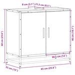 vidaXL Armoire de lavabo de salle de bain noir 65x33x60 cm