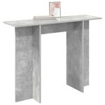 vidaXL Table console Gris béton 100 x 30 x 75 cm Bois d'ingénierie