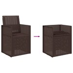 vidaXL Chaises de jardin salle à manger 2 Pièces Marron PP