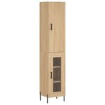 vidaXL Buffet haut Chêne sonoma 34 5x34x180 cm Bois d'ingénierie