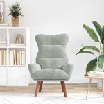 vidaXL fauteuil Gris clair 69 x 74 x 93 cm Velours