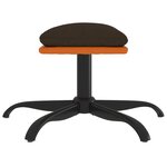 vidaXL Repose-pied Marron 60x60x36 cm Tissu et similicuir