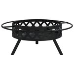 vidaXL Foyer avec tisonnier 70 cm XXL acier