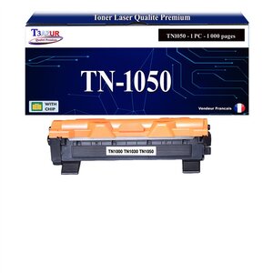 T3AZUR - Toner compatible avec Brother TN1050 pour Brother DCP1510 DCP1512 DCP1610W DCP1612W - 1 000 pages