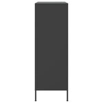 vidaXL Buffet haut noir 68x39x113 cm acier