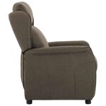 vidaXL Fauteuil inclinable Taupe 66.5 x 94 x 101.5 cm Polyester