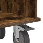 vidaXL Meuble TV Chêne fumé 37 x 35 x 35 cm Bois d'ingénierie