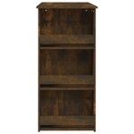 vidaXL Table de bar et étagère de rangement Chêne fumé 102x50x103 5 cm