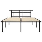 vidaXL Cadre de lit sans matelas noir métal 160x200 cm