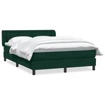 vidaXL Sommier à lattes de lit et matelas vert foncé 160x220cm velours