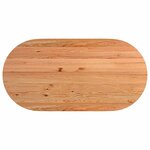 vidaXL Table à manger marron clair bois de chêne massif ovale