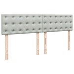 vidaXL Sommier à lattes de lit et matelas Gris clair 200x200cm Velours
