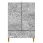 vidaXL Buffet Gris béton 66 x 34 5 x 95 cm Bois d'ingénierie