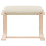 vidaXL Repose-pied Crème 51x41x40 cm Tissu