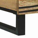 vidaXL Table basse Marron et Noir 80 x 50 x 40 cm Bois d'acacia massif