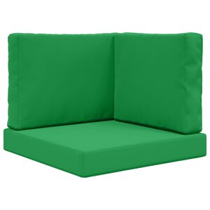 vidaXL Coussin de canapé d'extérieur 3 Pièces Vert Polyester