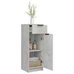 vidaXL Armoire de salle de bain gris béton 32x34x90 cm