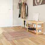 vidaXL Coureur de Tapis MARSA Blanc 100 x 100 cm Polyester et PVC