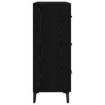 vidaXL Buffet Chêne noir 69 5 x 34 x 90 cm Bois d'ingénierie et fer