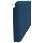 vidaXL Coussin de tête de lit bleu 100 cm tissu