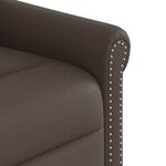vidaXL Fauteuil de massage inclinable électrique marron brillant