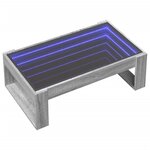 vidaXL Table basse avec LED infini sonoma gris 90x53x30 cm