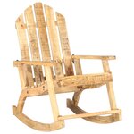 vidaXL Chaise à bascule de jardin Bois de manguier solide