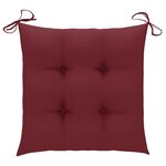 vidaXL Chaises de jardin lot de 4 avec coussins Bois de teck massif