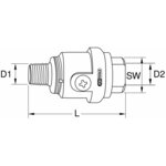 Ks tools graisseur d'outil pneumatique en ligne 54 mm 1/4" 515.3360