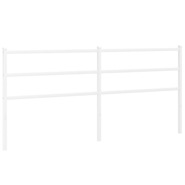 vidaXL Tête de lit métal blanc 200 cm