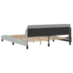 vidaXL Cadre de lit Dover gris clair 183x213 cm velours