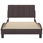 vidaXL Cadre de lit sans matelas Hanko marron foncé 100x200 cm tissu