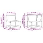 vidaXL Ensemble de canapés d'extérieur 6 pc Naturel et noir