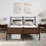 vidaXL Cadre de lit sans matelas chêne marron 140x190 cm