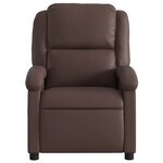 vidaXL Fauteuil inclinable électrique Marron Similicuir