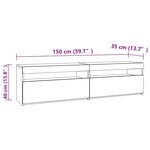 vidaXL Meubles TV 2 Pièces avec lumières LED Chêne sonoma 75x35x40 cm