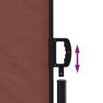 vidaXL Auvent latéral rétractable Marron 220x1200 cm