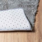 vidaXL Tapis shaggy à poils longs NAVARRA gris argenté 200x290 cm