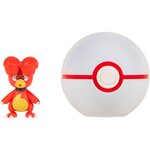 Jazwares PKW3139 - Clip'n'Go - Poké Balls Magby & Poké Ball