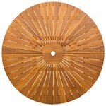 vidaXL Table de jardin pliante Naturel Ø110 x 75 cm