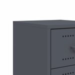 vidaXL Tables de chevet 2 Pièces anthracite 36x39x60 5 cm acier