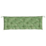 vidaXL Coussins de banc de jardin lot de 2 motif de feuilles tissu