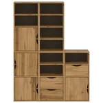 vidaXL Armoires latérales 5 Pièces ODDA 40x24x79 cm bois massif pin
