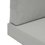 vidaXL Coussin de canapé d'extérieur 3 Pièces Gris Polyester