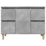 vidaXL Ensemble de meubles de salle de bain 3 Pièces gris béton