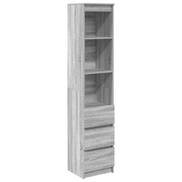 VidaXL Buffet sonoma gris 37 5x35x180 cm bois d'ingénierie