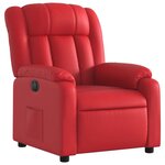vidaXL Fauteuil inclinable électrique Rouge Similicuir